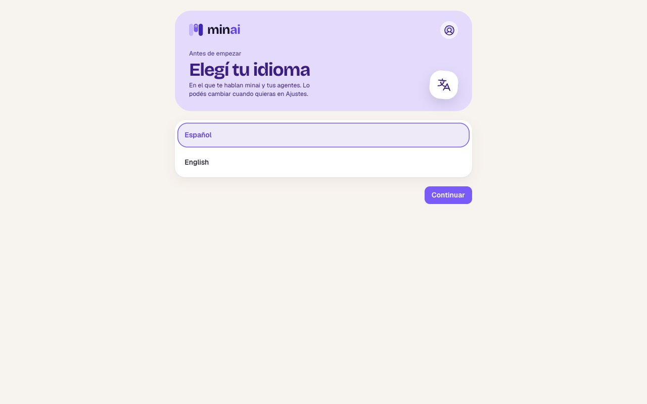 Elegí tu idioma: Español o English