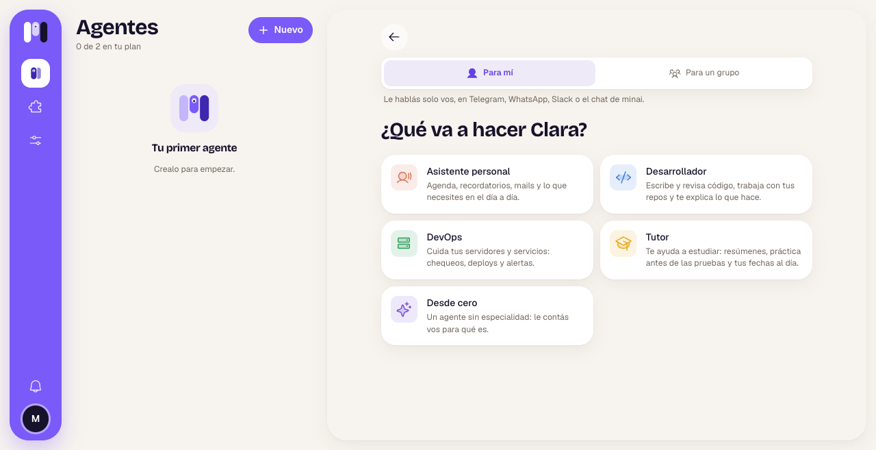 Paso 3: para quién y qué va a hacer