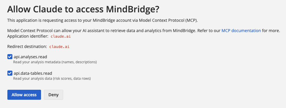 Adding the MindBridge MCP server in Claude.