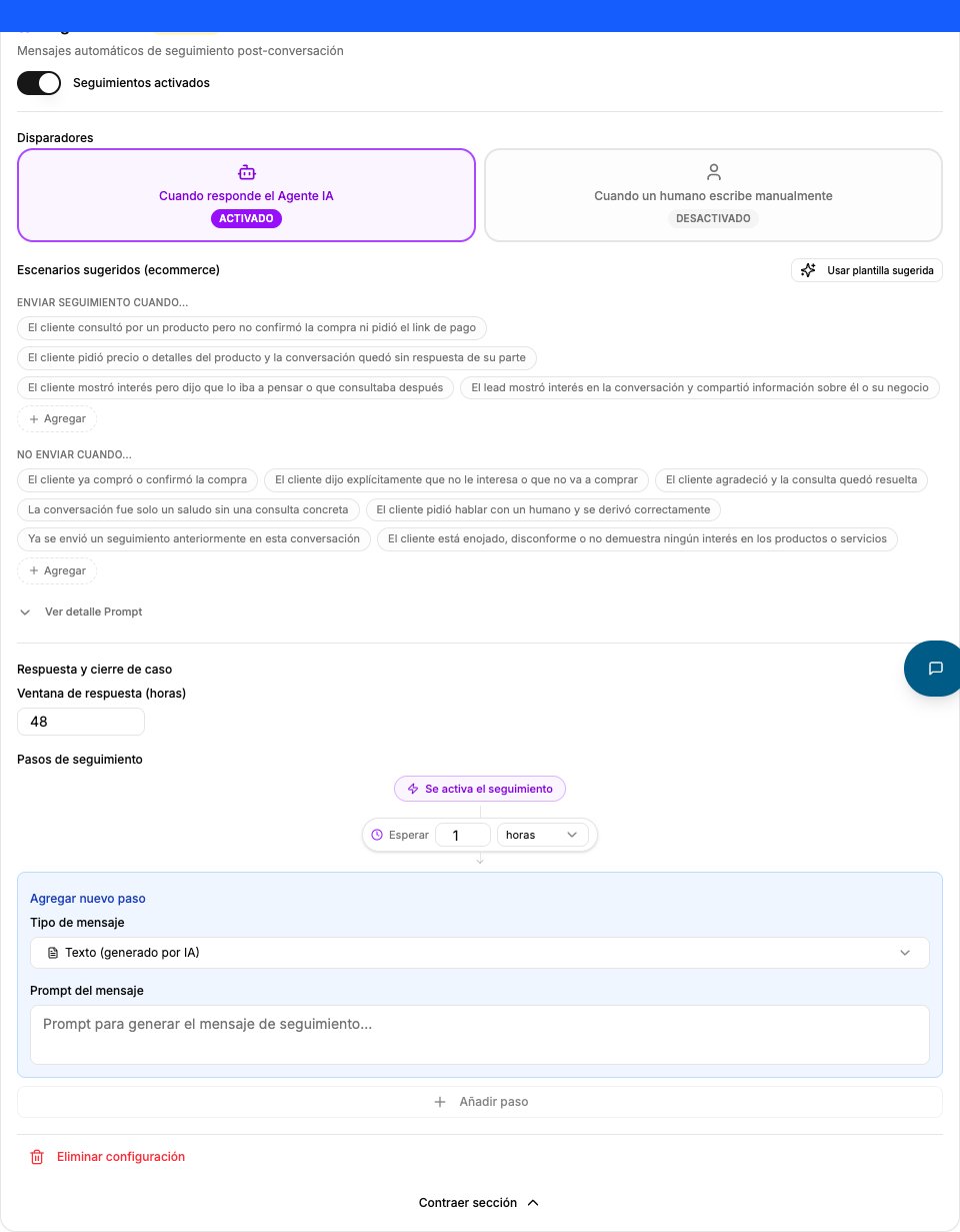 Seguimientos automáticos