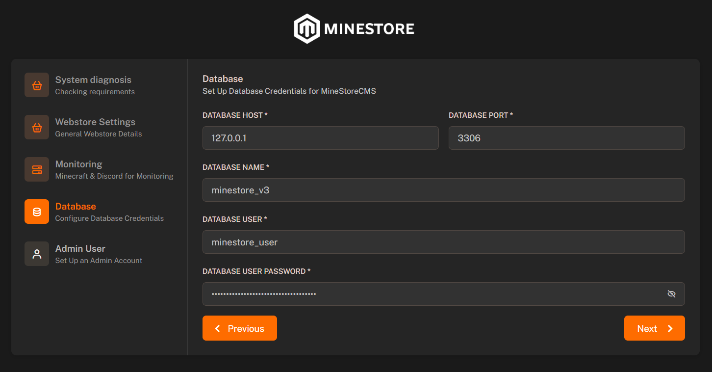 Step 4 - Database Configuration