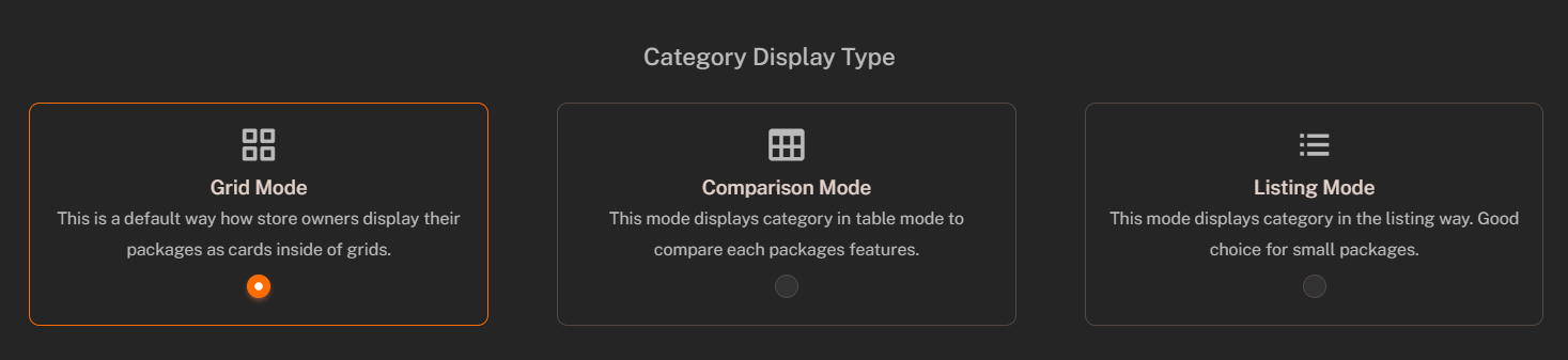 Category Display Types