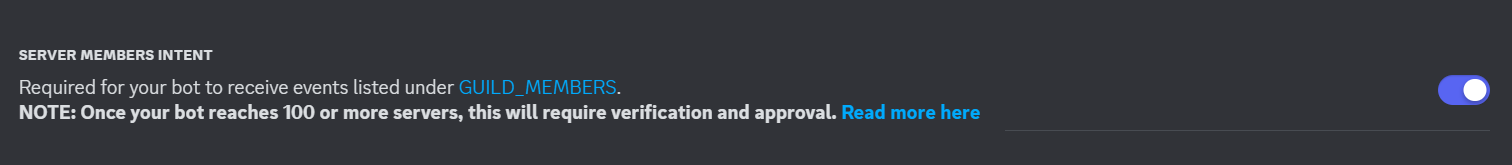 Discord Bot Members Intent