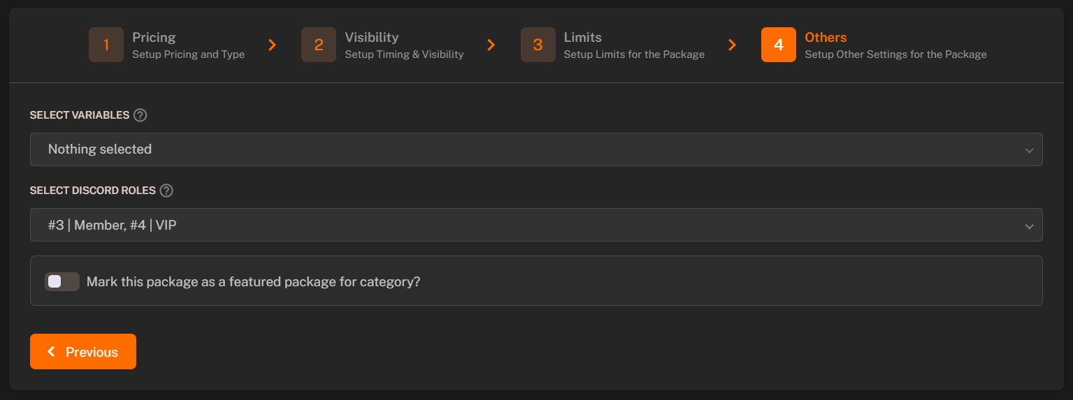 Discord Role Package