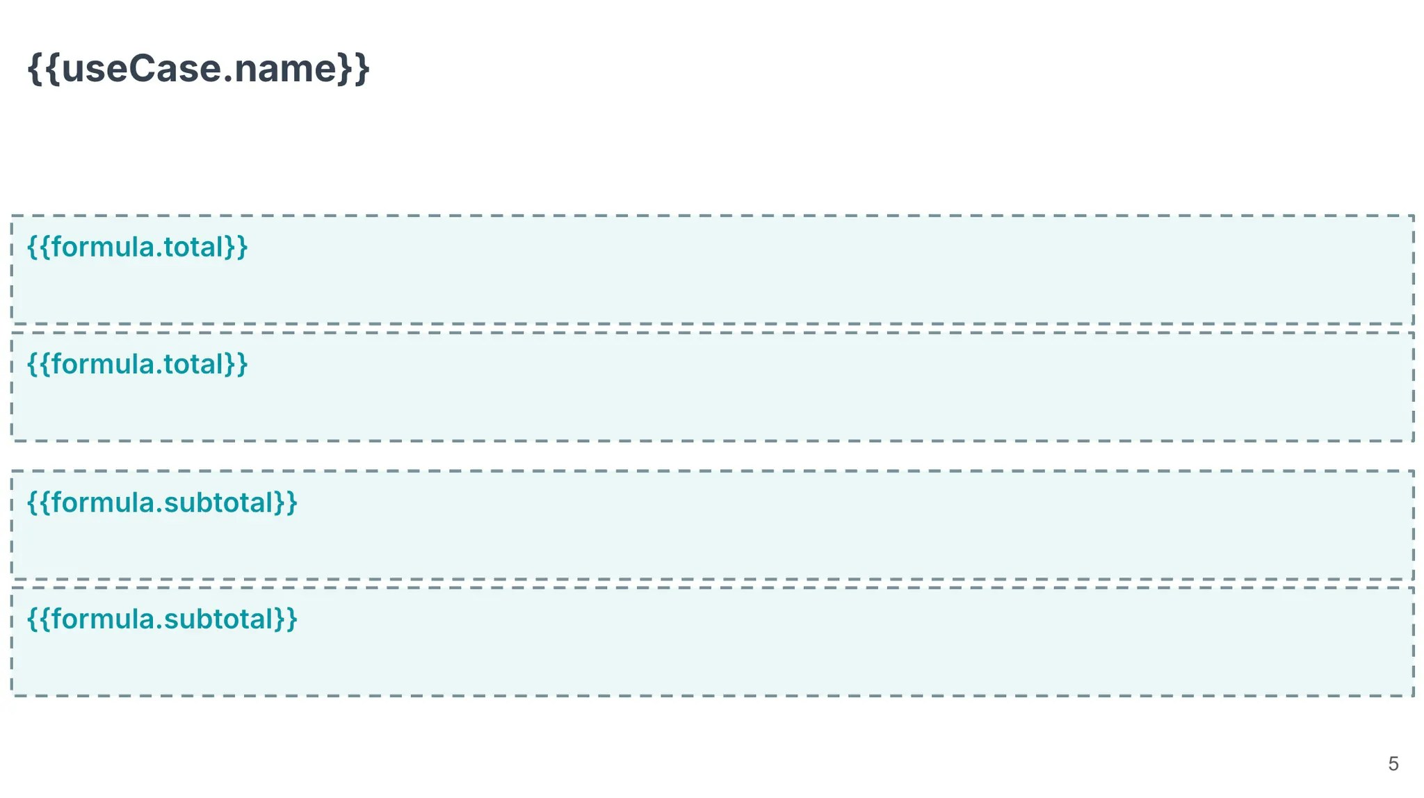 Use Case Formulas Web