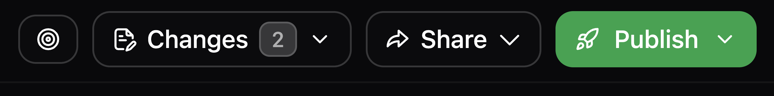 Live preview button on the editor toolbar.
