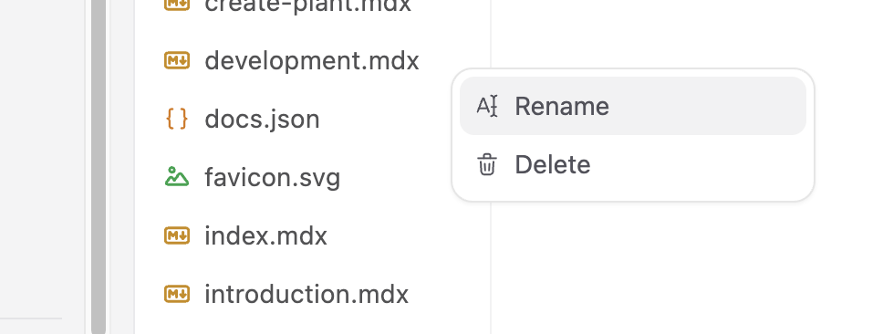 Rename page in the visual editor.