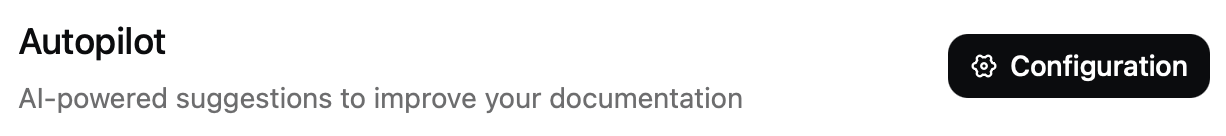 The autopilot configuration page in light mode.