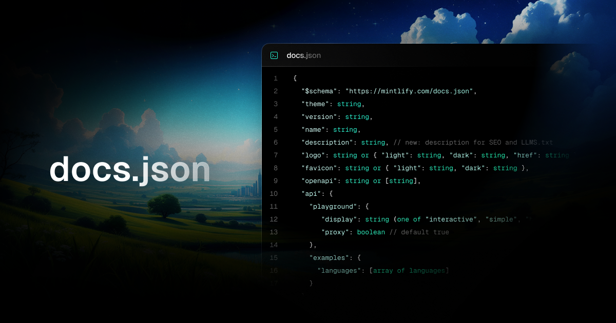 capture d’écran de docs.json