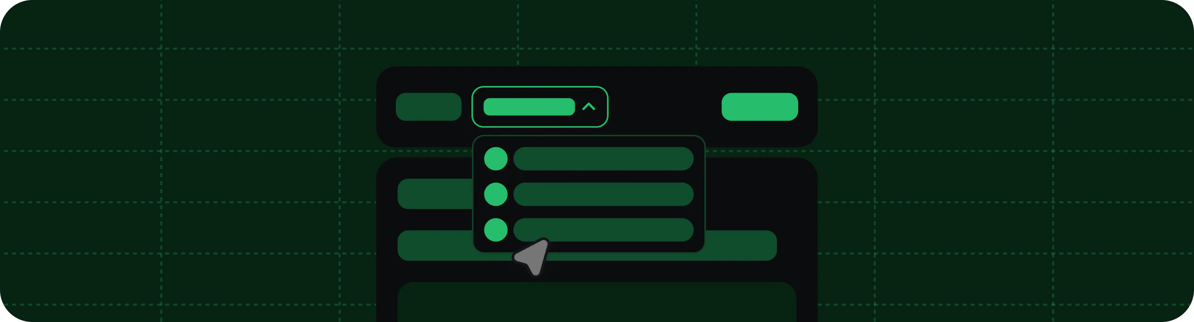 Decorative graphic of a product switcher.