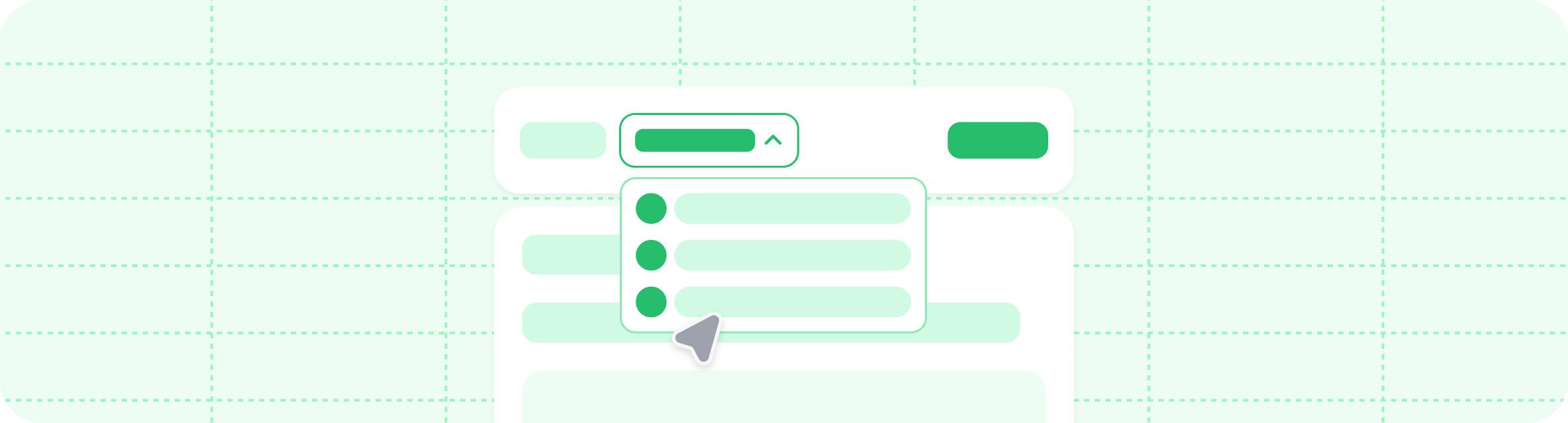 Decorative graphic of a product switcher.