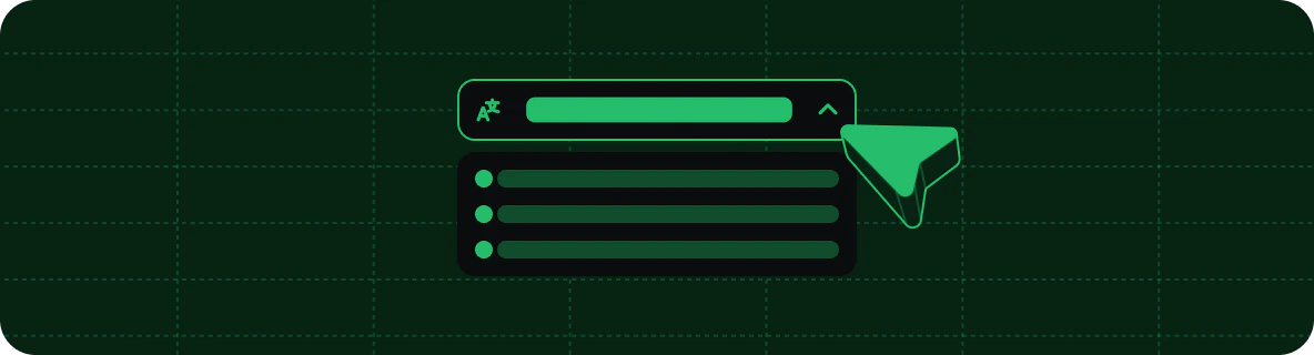 Decorative graphic of a language switcher.