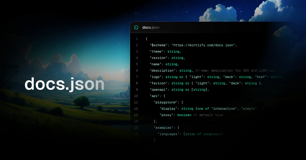 capture d’écran de docs.json