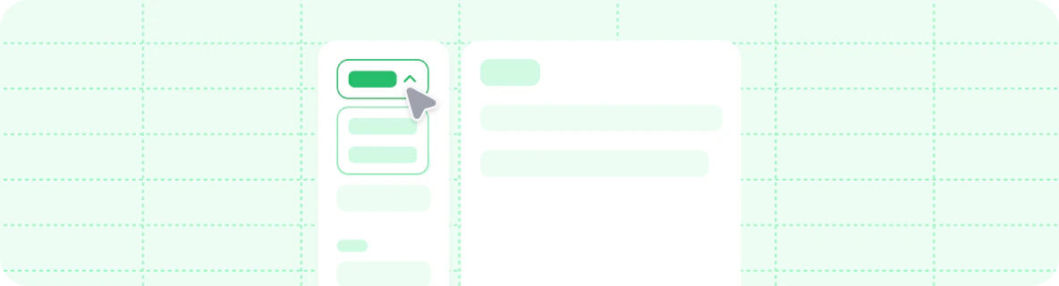 Decorative graphic of a dropdown navigation.