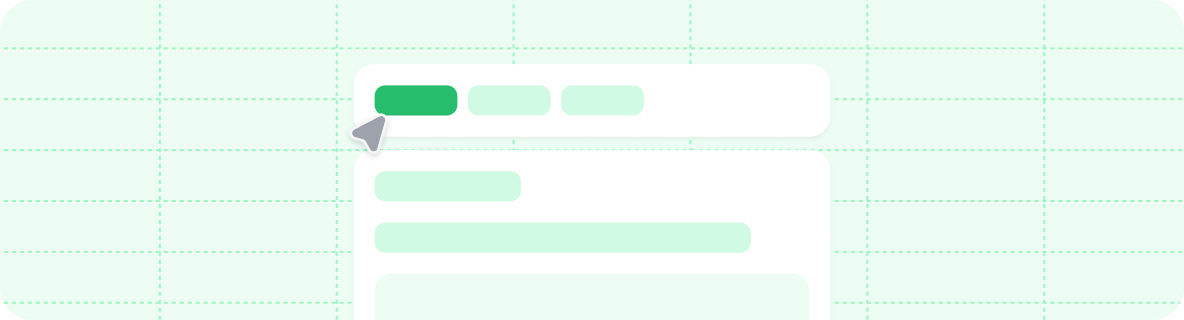 Decorative graphic of a tab navigation.