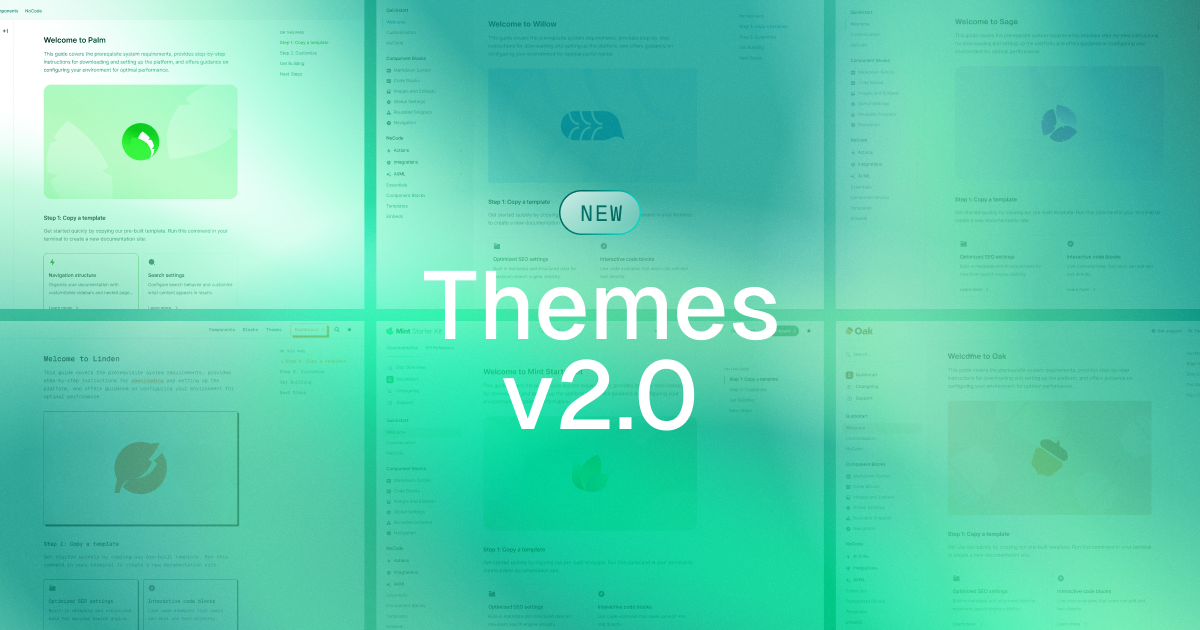 graphic with text "Themes v2"