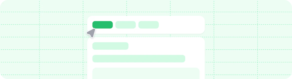 Decorative graphic of a tab navigation.