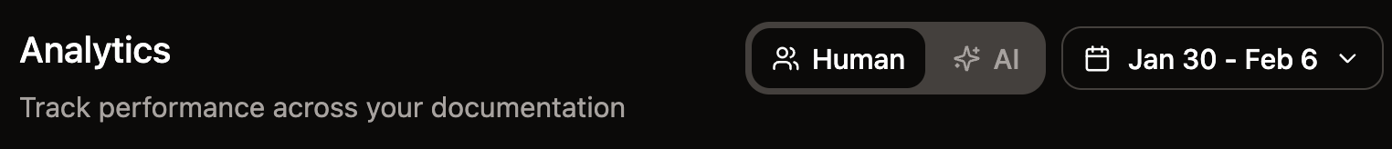 Le filtre de source de trafic sur la page Analytics.