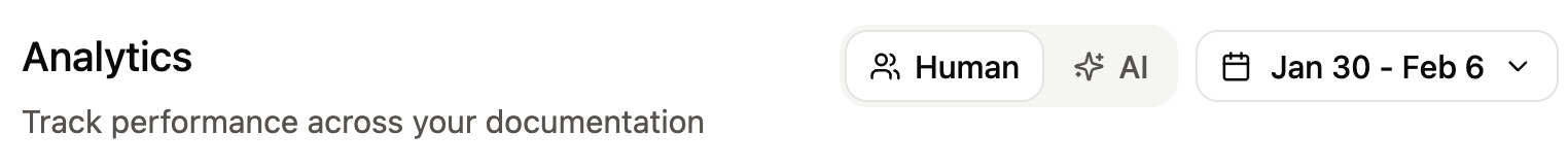 Le filtre de source de trafic sur la page Analytics.