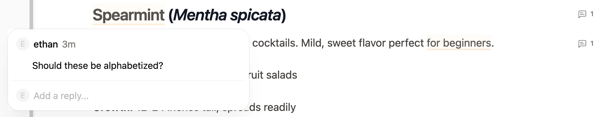 A comment thread opened in the web editor and two comment threads in the sidebar.