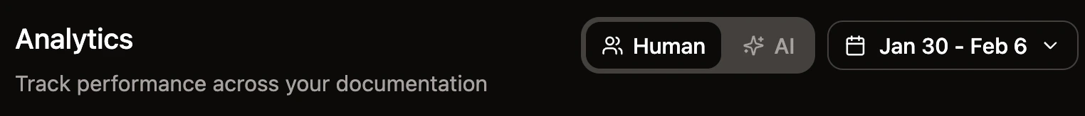 El filtro de fuente de tráfico en la página de Analytics.