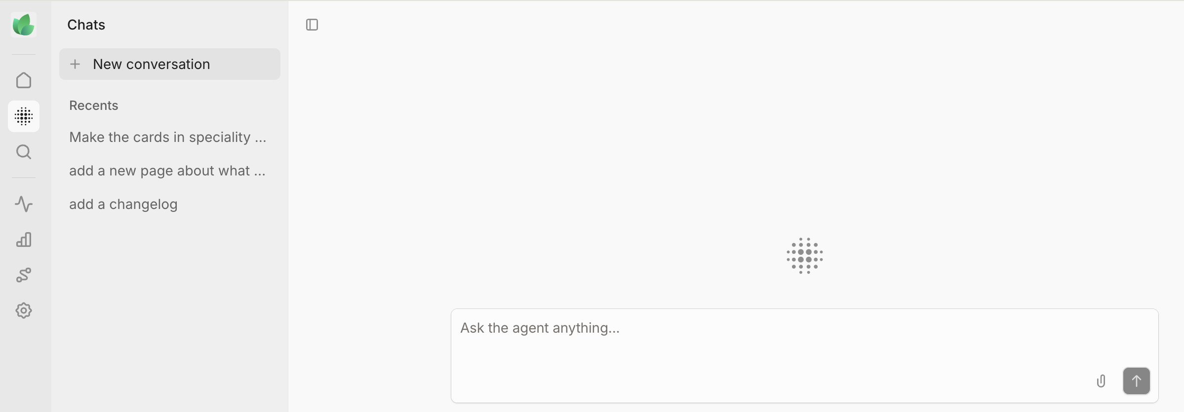 Screenshot of the agent on a full page in light mode
