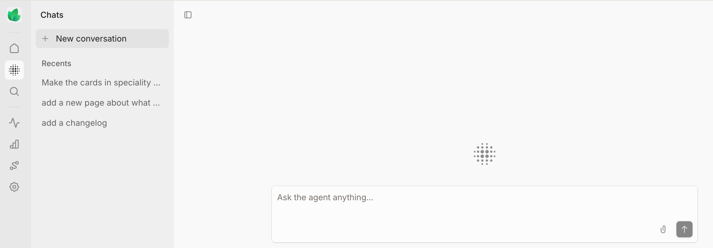 Screenshot of the agent on a full page in light mode
