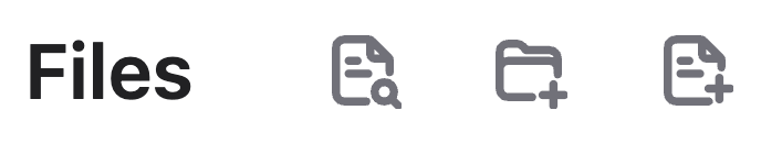 Files menu in the web editor