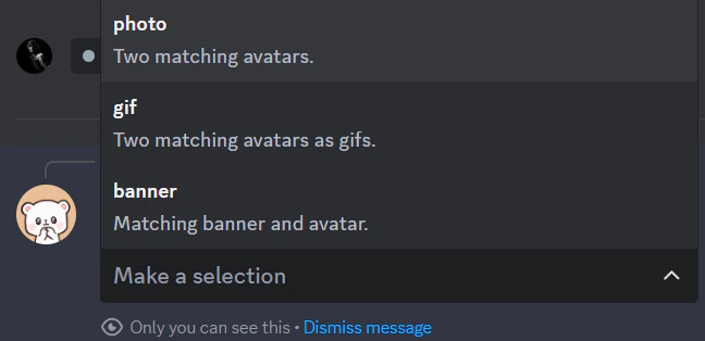 Selecting PFP types
