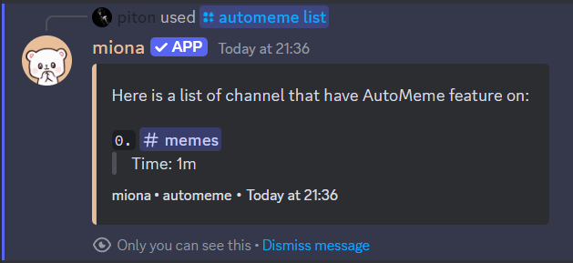 Example AutoMeme list