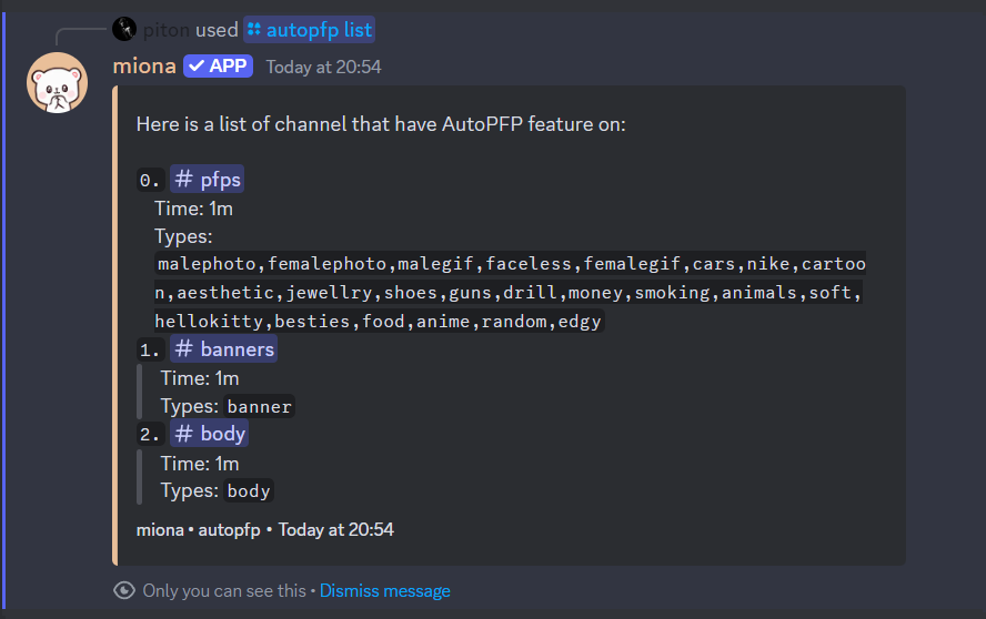 AutoPFP - Miona Docs