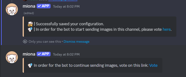 Example Voting message