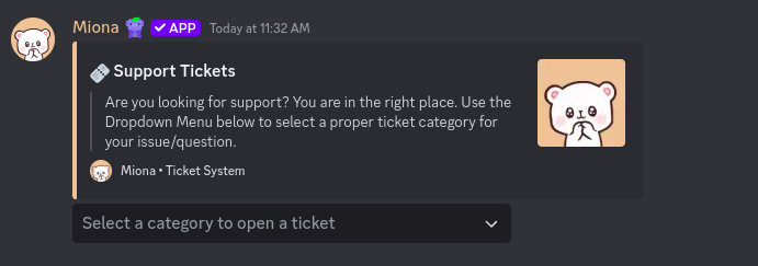 Example Ticket Panel