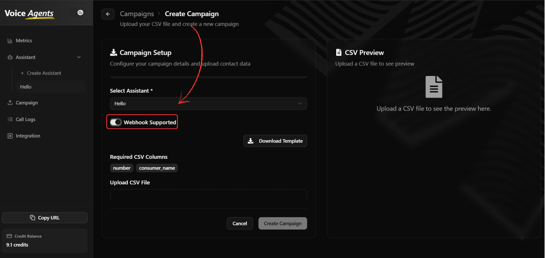 Webhook configuration