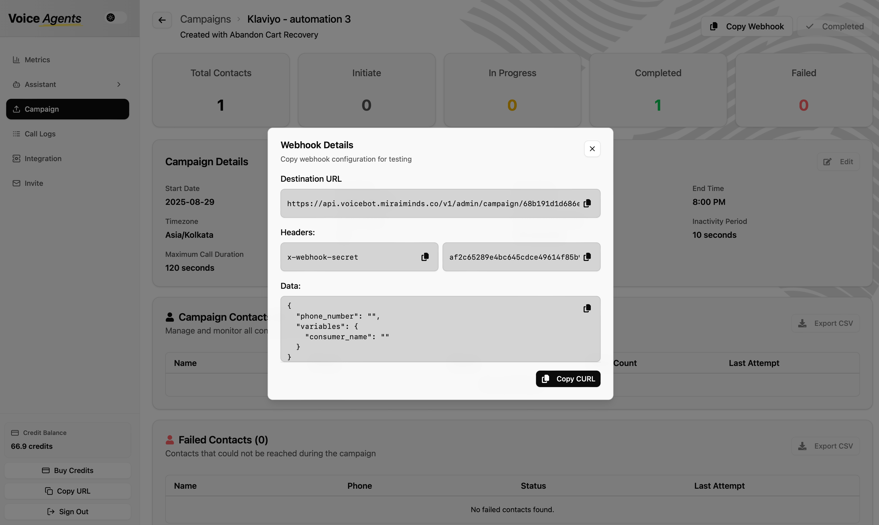 Webhook Configuration