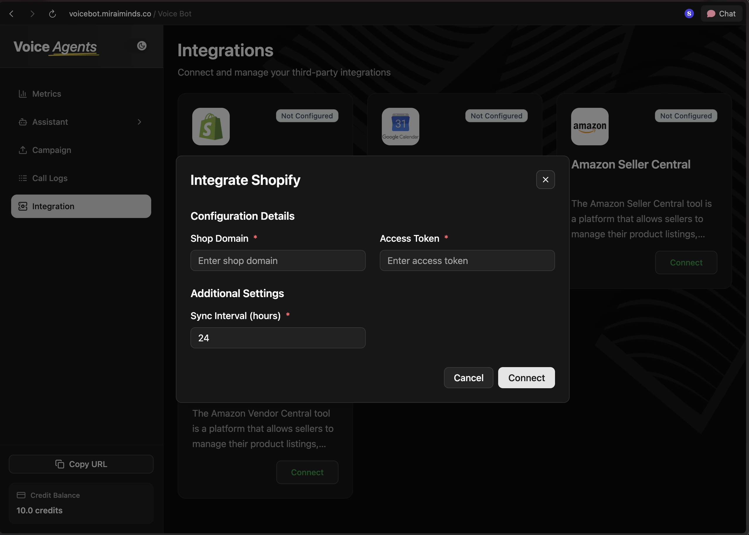 Connect Shopify