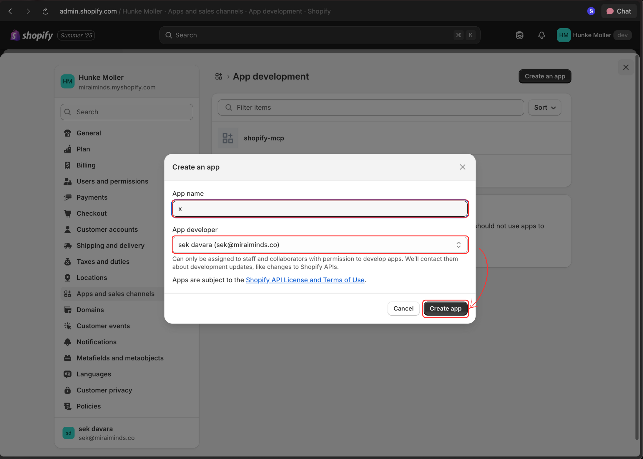 Create an app