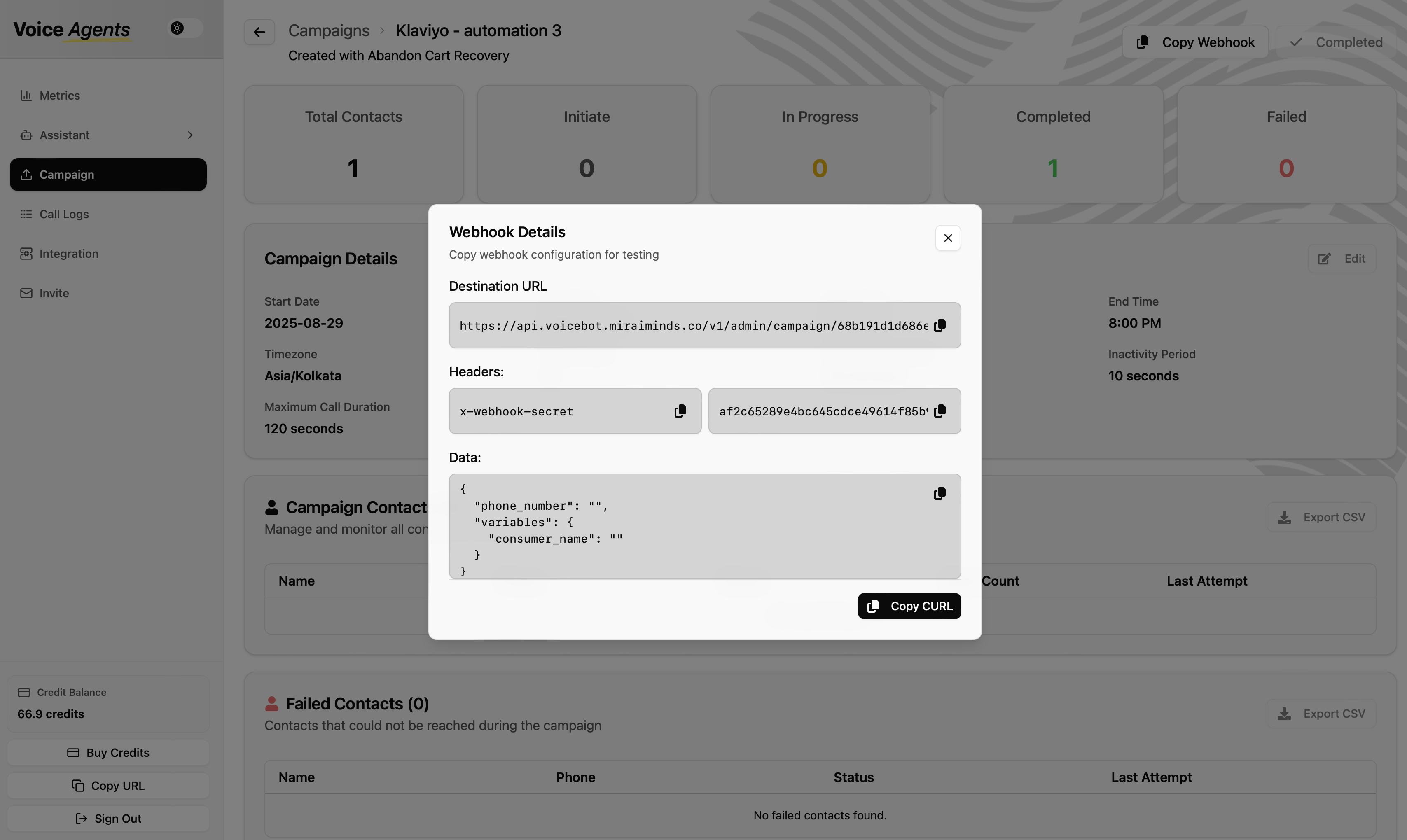 Webhook Configuration