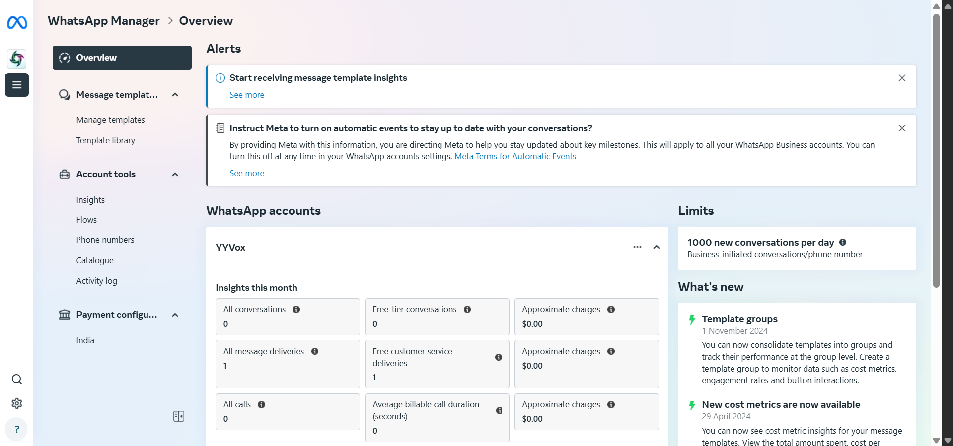 WhatsApp Business Manager