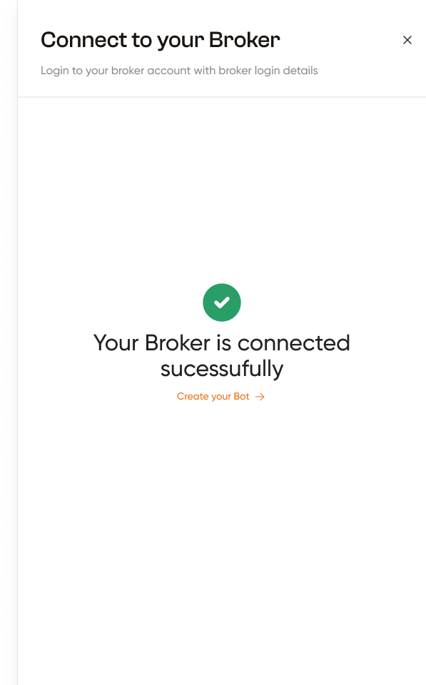 Broker connected successfully screen