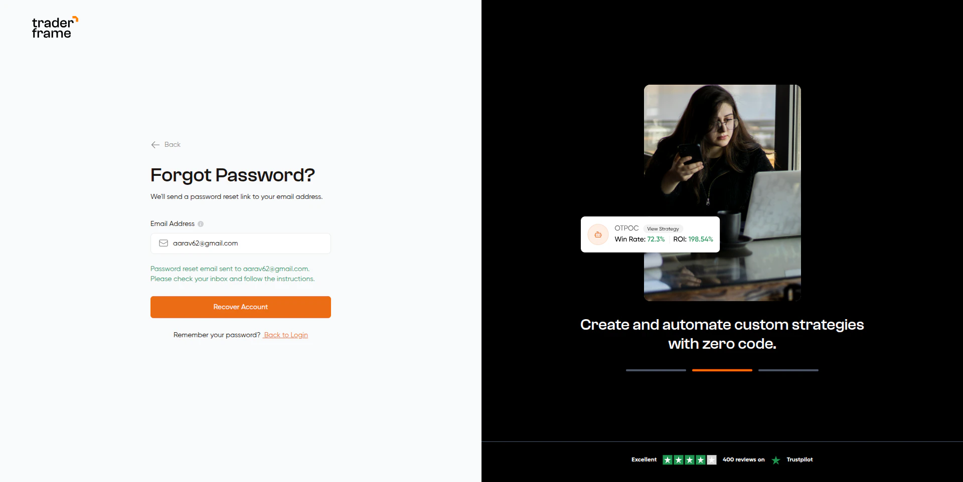 Forgot Password Page