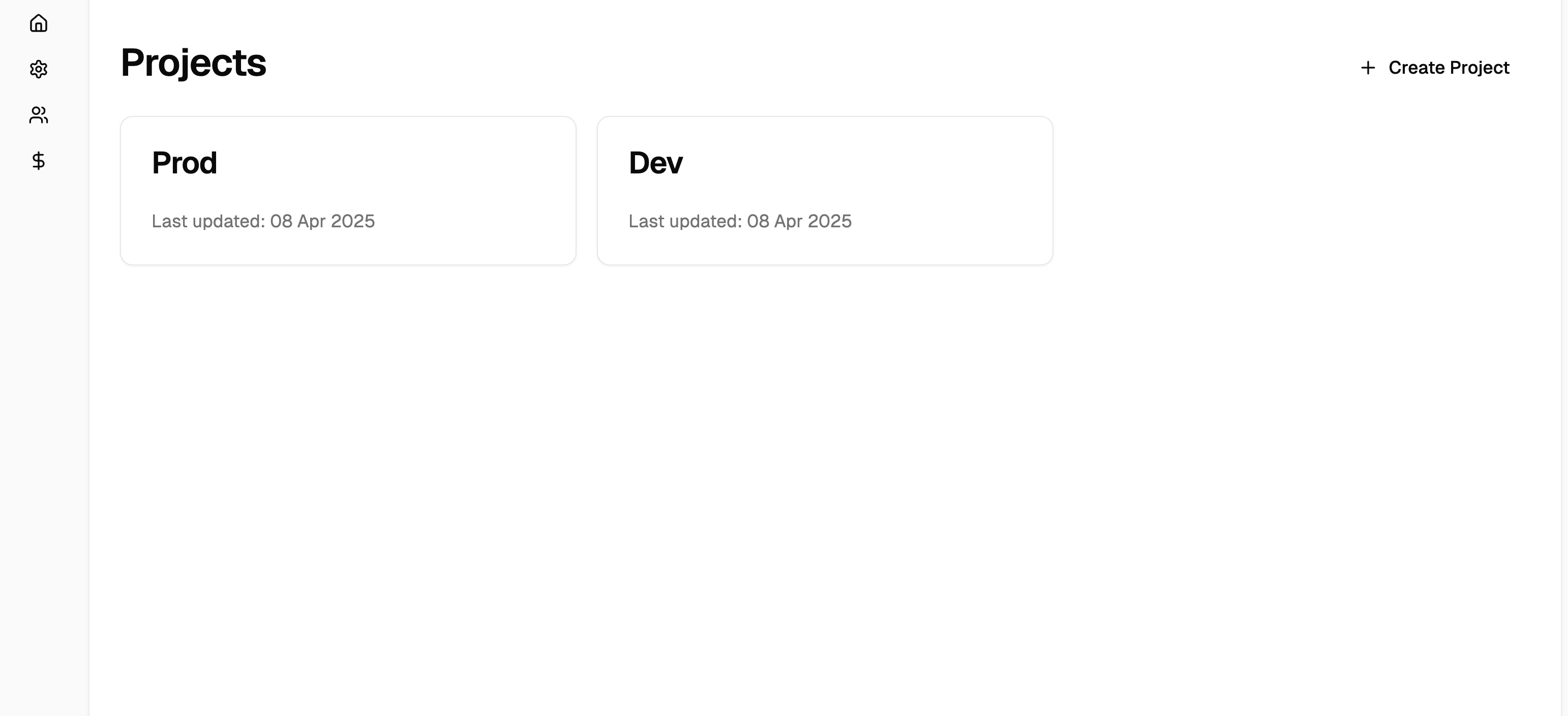 Creating a new project in Mira Dashboard