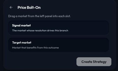 Price Bolt-On template with Signal market and Target market slots shown