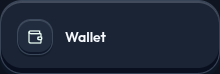 Wallet action card in the Market tab shown