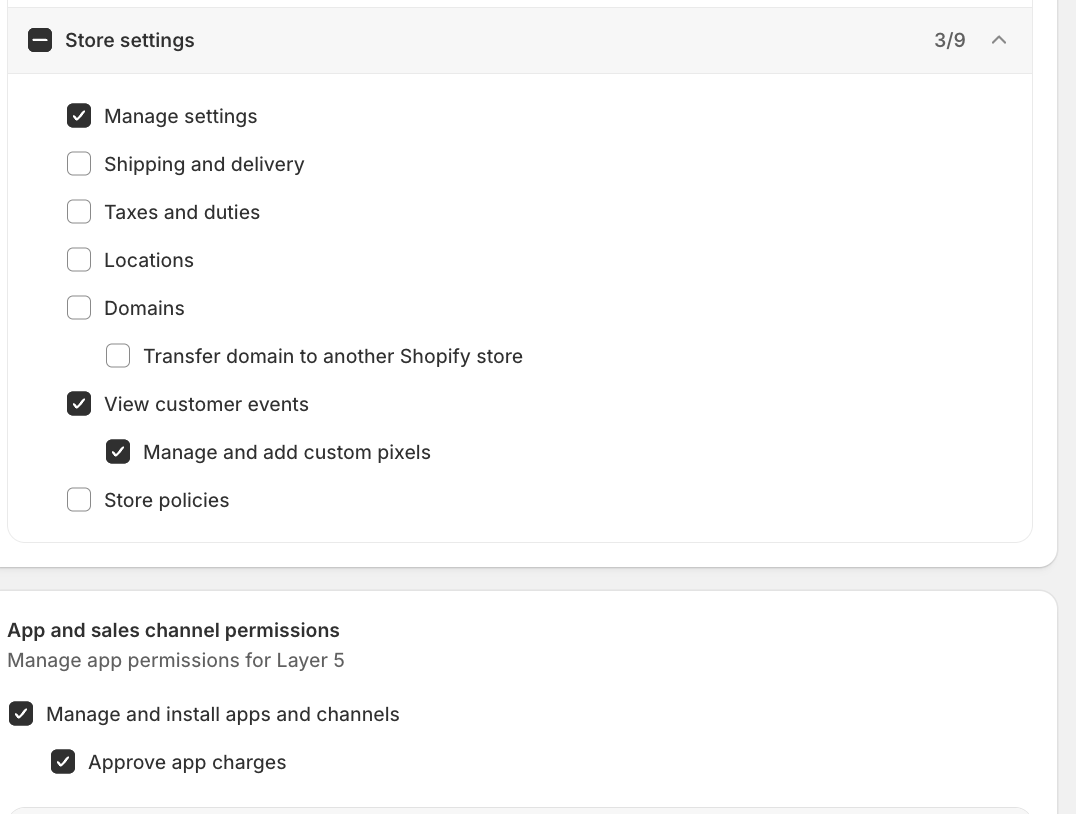 Shopify Permissions Page5