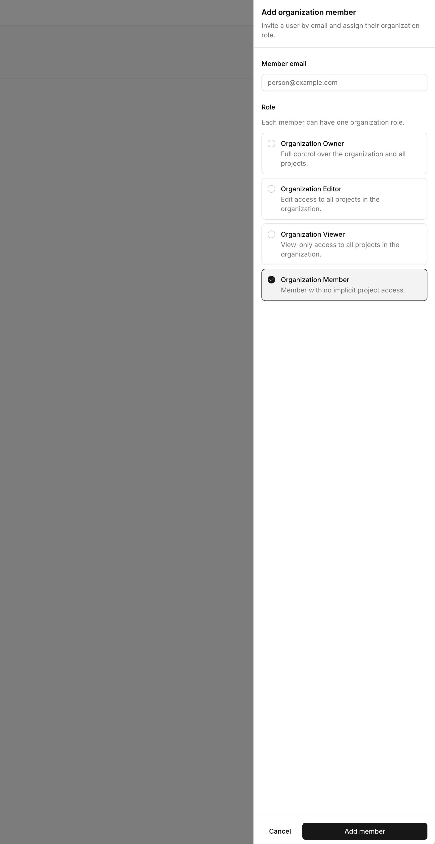 Mistrive Add Member form in light mode