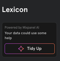 Tidy Up entry point in Lexicon
