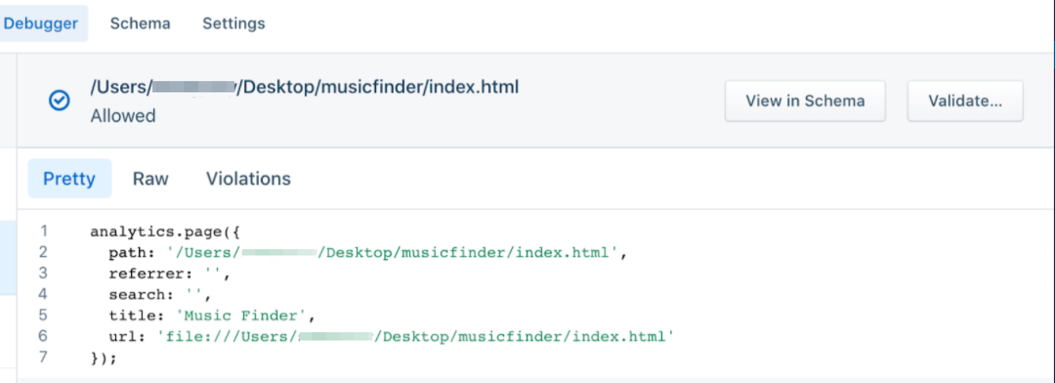 debugger screenshot