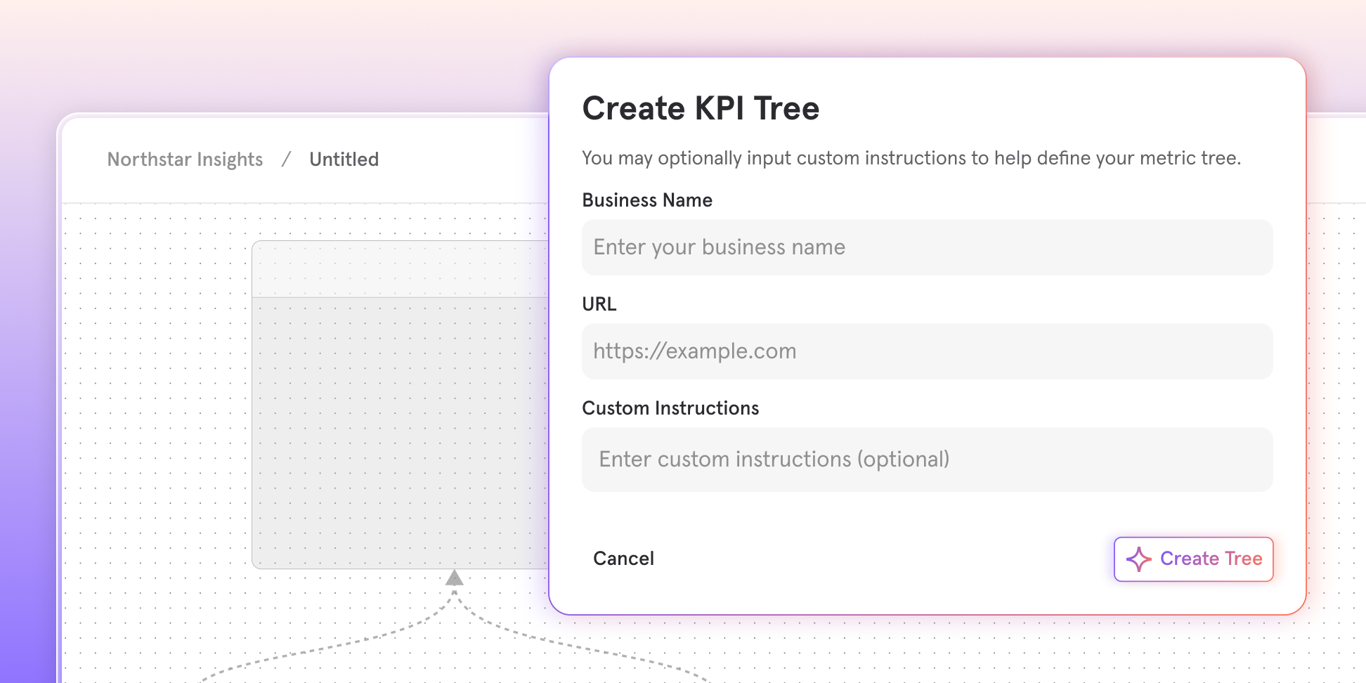 Metric Trees: Build your first draft instantly with AI