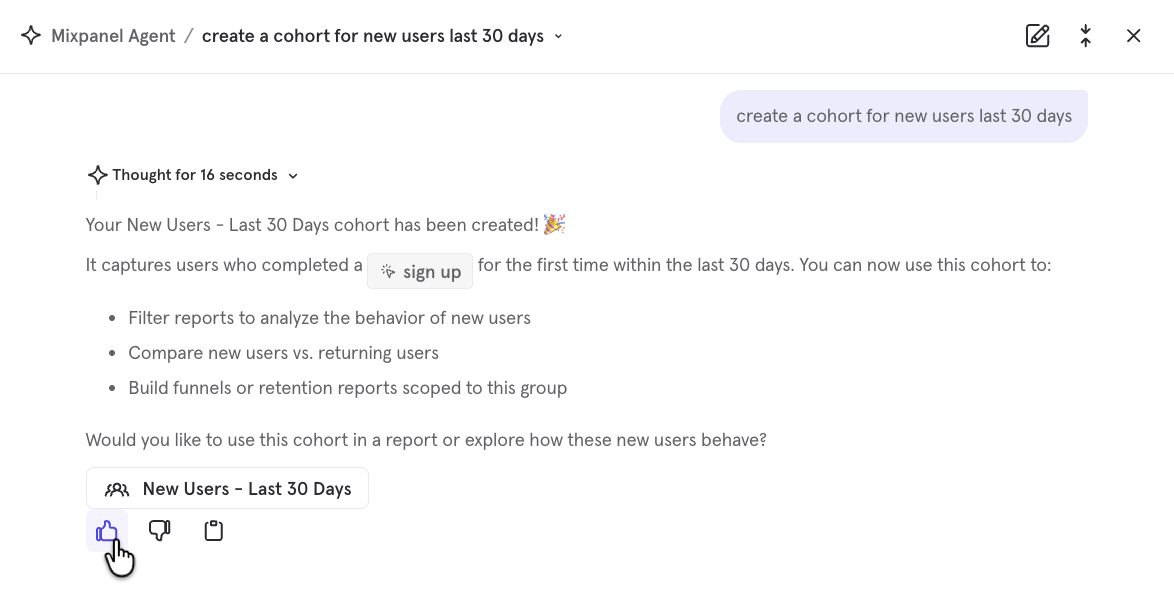 Mixpanel Agent Feedback